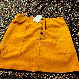 Light brown/ golden corduroy skirt